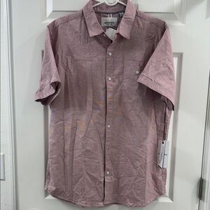 Casual Pink Button Down Shirt for Men